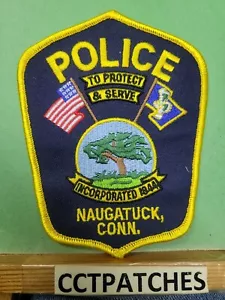PARCHE DE HOMBRO DE POLICÍA NAUGATUCK, CONNECTICUT CT - Imagen 1 de 2