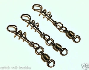 CorkScrew drehbar Zopfdruckknöpfe 3 Stck. 450 Pfund mit Kugellager drehbar schwarz Nicke - Bild 1 von 2