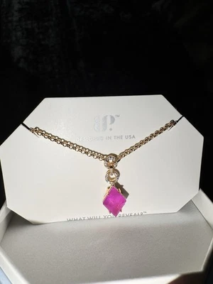 Bomb Party- OG Necklace- This Is How I Glow- Gold Plating With Purple Fluorite! - Image 1 of 3