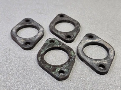 SET OF 4 USED PORSCHE 356B 356C 356SC INTAKE TO CARBURETOR SPACER SOLEX - Image 1 of 4