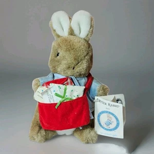 Eden Peter Rabbit Red Bag Happy Holidays WITH TAG Plush Beatrix Potter Storytime - Picture 1 of 19
