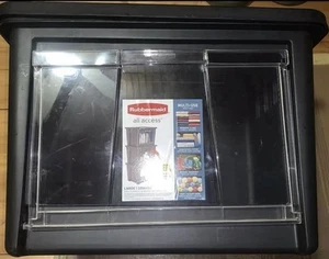 Rubbermaid All Access Front Opening Tote Black With Clear Door - Picture 1 of 6