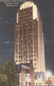 Allentown, Pennsylvania - Pennsylvania Power & Light Co. - Nightview - Bild 1 von 2