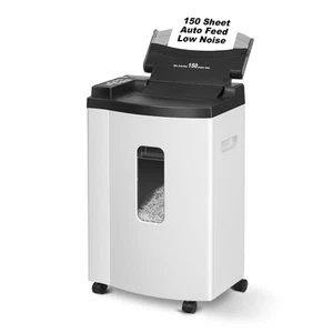 150 Sheet Auto-Feed Micro Cut Paper Shredder for Home Office Use, P-5 Super H... - Picture 1 of 9