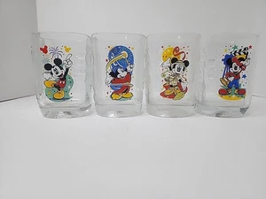 Vintage Walt Disney World McDonalds Mickey Mouse Drinking Glasses 2000 Set of 4 - Picture 1 of 13