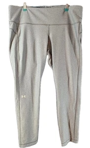 Women's Under Armour Grey Compression Yoga Gym Cropped Legging Pants XXL - Picture 1 of 4