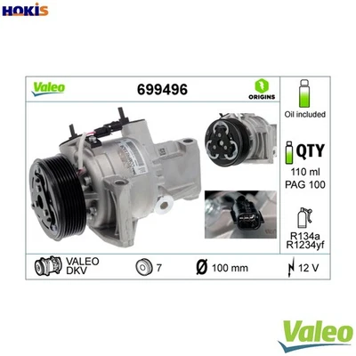 COMPRESSOR AIR CONDITIONING 699496 FOR DACIA DUSTER LOGAN/MCV/II SANDERO 0.9L - Image 1 of 4