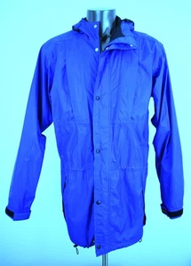 Rei Gore-Tex Snap Regenmantel/Windbreaker blau Hoodie Jacke Full Zip Herren MT - Bild 1 von 20