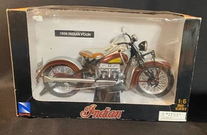 Ray 1938 Indian Four motorcycle 1/6 scale diecast-PREOWNED BUT NEW IN BOX - Picture 1 of 7