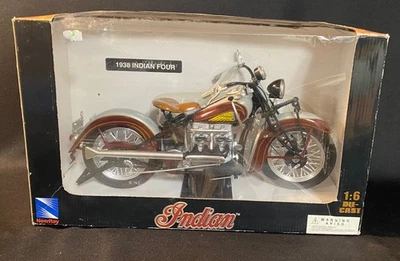 Ray 1938 Indian Four motorcycle 1/6 scale diecast-PREOWNED BUT NEW IN BOX - Image 1 of 4