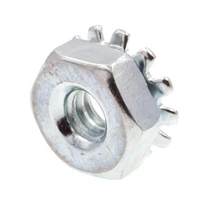 Prime-Line #6-32 Stahl verzinkt K-Lock Muttern mit Außenverzahnungsscheibe 50 Stück - Bild 1 von 2