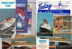 12 Queen Mary Spruce Goose Brochures, Postcards, Ticket, Newsletter, More-#8053 - Picture 1 of 17
