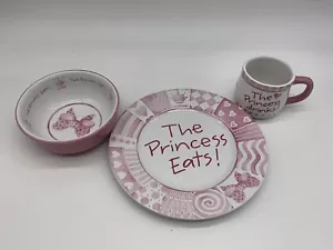 Mudpie’s la princesa come set, rosa-un cuenco, una taza, un plato - Imagen 1 de 8
