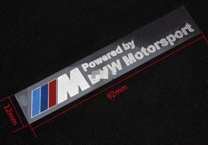2PCS 3D Silver Sticker Badge For BMW Sport Car Interior Sticker Decal Emblem - Picture 1 of 3