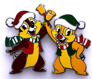 ¡MUY RARO! Prendedor comercial DISNEYLAND París - Chip y DALE campanas de Navidad - Imagen 1 de 2