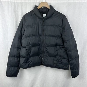 Herschel federlose schwarze gefütterte Outdoor-Jacke mit hohem Reißverschluss für Damen Large - Bild 1 von 18
