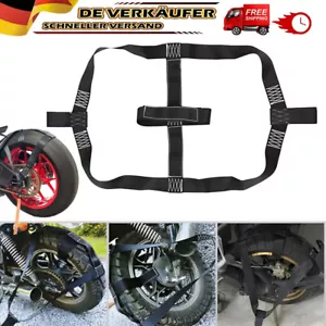 Schwarz Tyre Fixing Zurrgurt Für Motorrad Spanngurt Transport Befestigungsband - Bild 1 von 10