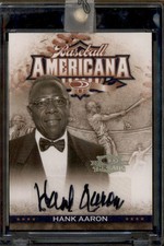 2008 Donruss Threads Baseball Americana Signatures Hank Aaron Auto /5