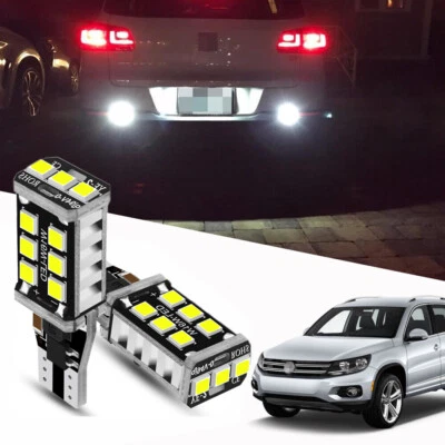 2 Xenon White LED Bulbs Fit for Volkswagen Tiguan 2009-2017 Backup Reverse Light - Image 1 of 4