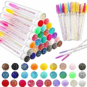50pcs Reusable Eyelashes Brush Tube For Lashes Extension Mascara Wand - Picture 1 of 18