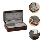  High-end etui orzech włoski pudełko na biżuterię pudełka delikatny naszyjnik podróż