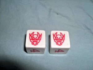 THE ORIGINAL 1980 DEMON/ORC D6s (RARE RANDOM ENCOUNTER D&D DICE BY GAMESCIENCE!) - Bild 1 von 7