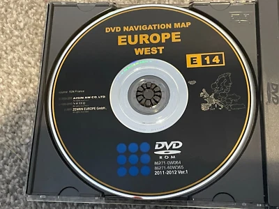 LEXUS DVD ROM 2011-12 VER.1 SAT NAV DISC SATELLITE NAVIGATION EUROPE SET 4 DISCS - Image 1 of 4