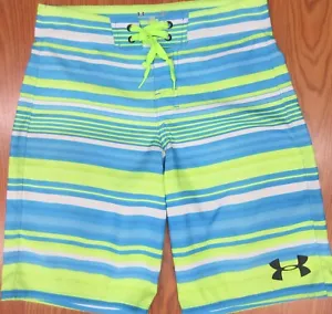 SHORTS DE BAÑO UNDER ARMOUR HEATGEAR SIN FORRO RAYAS Talla 28 - Imagen 1 de 4
