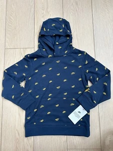 NIKE Youth Boys fleece hoodie, midnight navy nike logo size 7 - NWT - Picture 1 of 2