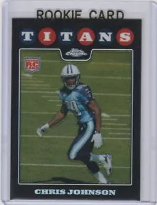 CHRIS JOHNSON ROOKIE CARD 2008 Topps Chrome REFRACTOR $$ RC Football TITANS! - Bild 1 von 2