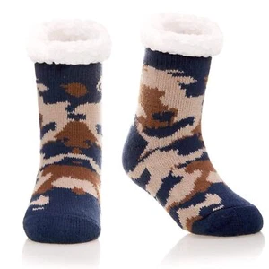 Kids Boys Girls Fuzzy Slipper Socks Soft Warm Thick Fleece lined Christmas St... - Picture 1 of 6