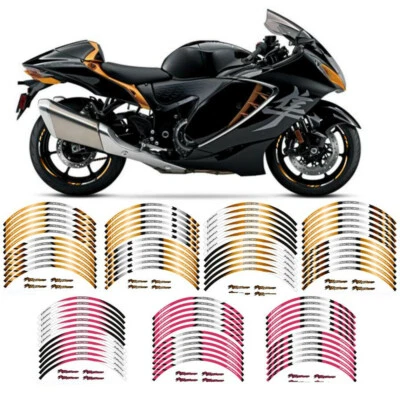 Rim Stripes Wheel Decals Tape Stickers For Suzuki Hayabusa GSX1300R 2021-2023 - Image 1 of 4