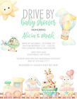 Drive By Baby Shower Invitation Train Baby Animals 