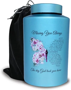 Up to 220 Lbs Large Cremation Urns for Adult Male Female Ashes, Decorative Urn f - Picture 1 of 12