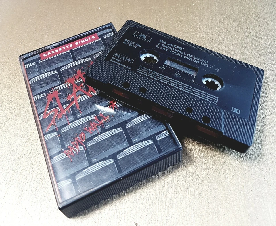 SLADE / RADIO WALL OF SOUND /UK CASSETTE  SINGLE / 1991 - Image 1 of 1