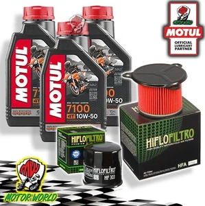 TAGLIANDO 3L MOTUL 7100 10W50 + FILTRI HIFLO HONDA XL 600 V TRANSALP 1987 1988 - Foto 1 di 1