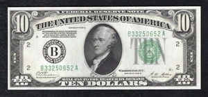 FR. 2002-B 1928-B $10 FRN FEDERAL RESERVE NOTE NEW YORK, NY CHOICE UNCIRCULATED - Picture 1 of 2