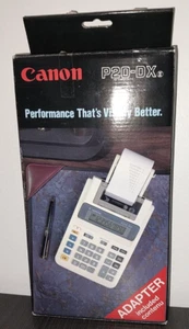 NIB, NOS Vintage Canon P20-DX Calculator, Instruction Booklet & AC Adapter - Picture 1 of 7