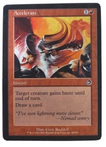 "Tarjeta de Tormento Magic The Gathering ""Acclerate"" de Magic The Gathering 90/143 ¡ENVÍO GRATUITO!¡! - Imagen 1 de 3