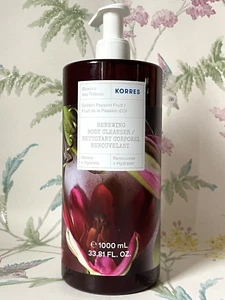 Korres Golden Passion Fruit Renewing Shower Gel Body Wash Cleanser 1000ml - Picture 1 of 9