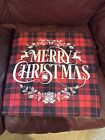 Merry Christmas Plaid Pillow Case-used!! Great Shape!! Fast Shipping!!