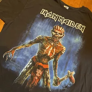 Iron Maiden The Book Of Souls World Tour 2016 T Shirt Tee Schedule XXL 2XL RARE - Picture 1 of 12