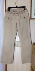 Pantalones de maternidad para mujer Old Navy talla M elásticos beige mezcla de algodón spandex - Imagen 1 de 5