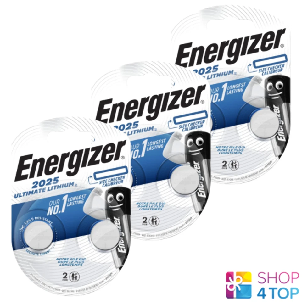 6 ENERGIZER CR2025 ULTIMATE LITHIUM BATTERIES 3V COIN CELL DL2025 EXP 2035 NEW - Image 1 of 1
