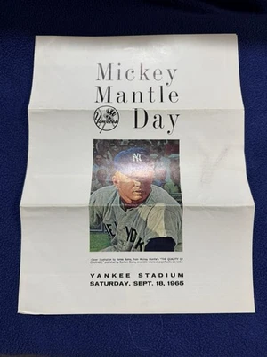 9/18/65 Yankees SGA программа Mickey Mantle день 2000-я игра - Изображение 1 из 4