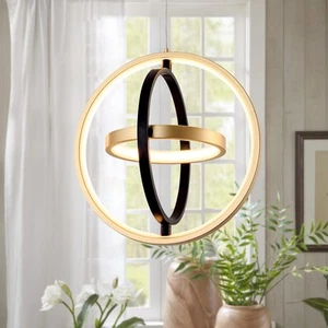 Modern LED Chandelier DIY Creative Chandelier Adjustable Hanging Round Ring 3... - Picture 1 of 7