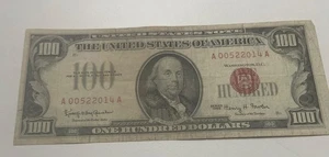 1966 $100 Red Seal United States Note - A00522014A - Rare Collectible Currency - Picture 1 of 1
