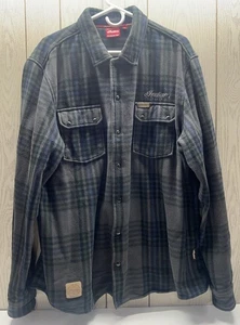 Indian Motorcycle kariertes graues Langarm Flanell Hemd Gr. XL Freizeit Arbeitskleidung - Bild 1 von 9