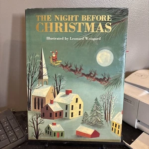 The Night Before Christmas Book Hardcover Illustrated Leonard Weisgard 1997 HC - Picture 1 of 10