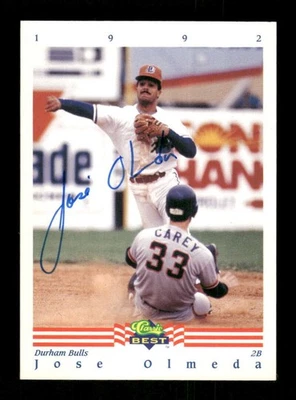1992 Classic Best  Durham Bulls  95 Jose Olmeda signed auto autograph  tough BXC - Image 1 of 2